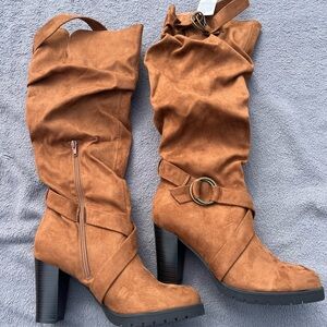 🔥 Size 9 women’s brown heeled cowboy boots